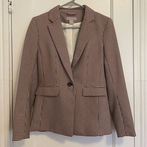 H&M Houndstooth Fitted Blazer